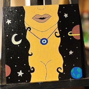 6x6 canvas panel cosmic mind